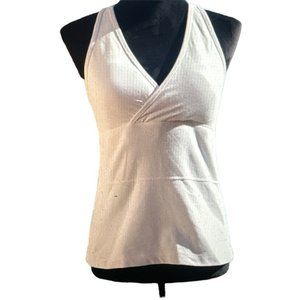 Lululemon White Tank Top Racerback Size Med EUC #3037